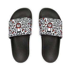 Modern Style Sandals, Fancy Sandal, Gift for Her, Funky Shoes, Women's PU Slide